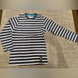 Kanz Kid’s Sz 7 Navy/ White Stripe Long Sleeve Cotton T-shirt